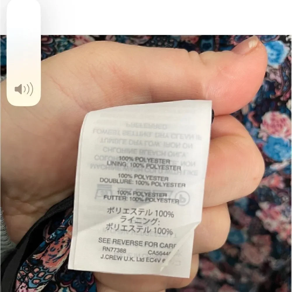 J. CREW Ruffle Hem Dress Paisley Floral